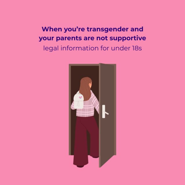 It's Trans Awareness Week!  If you are under 18, trans, and your parents aren't supportive, you can access free and confidential legal advice about socially and legally affirming your gender.
