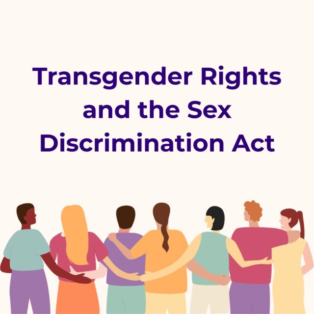 The Sex Discrimination Act protects people from discrimination based on their sex, gender identity, intersex status, sexual orientation and more. Its goal is to make Australia a safe and equal place for everyone, acknowledging that women and LGBTIQA+ people experience unequal treatment and discrimination.  This factsheet is intended to give general advice only and should not be used as a substitute for legal advice.  #transgender #trans #equalrights