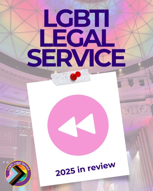 We thank you for another year of support of LGBTI Legal Service!